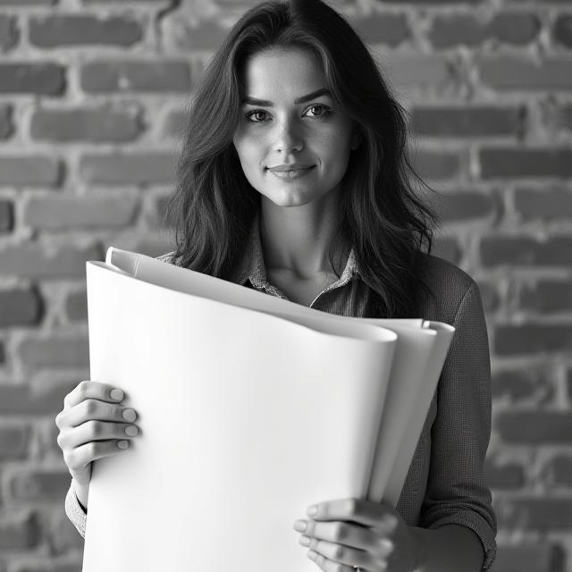 Designer interni industriale in bianco e nero